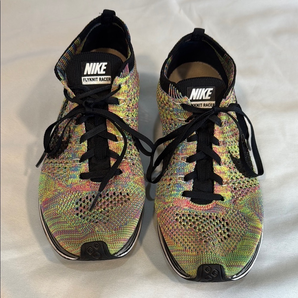 Nike 2012 Flyknit Racer Multicolor 1.0 sz 8, Preowned,  Black Tongue VERY RARE